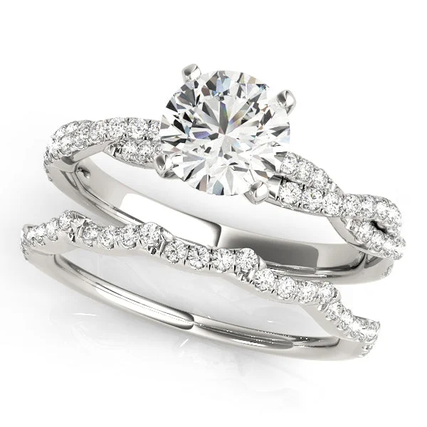 Ladies Engagement Rings Two Shine-14k Engagement Ring Set