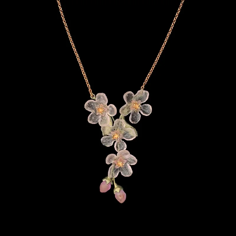 Ladies Necklaces for Fancy Nights-Peach Blossom Necklace - Flowers