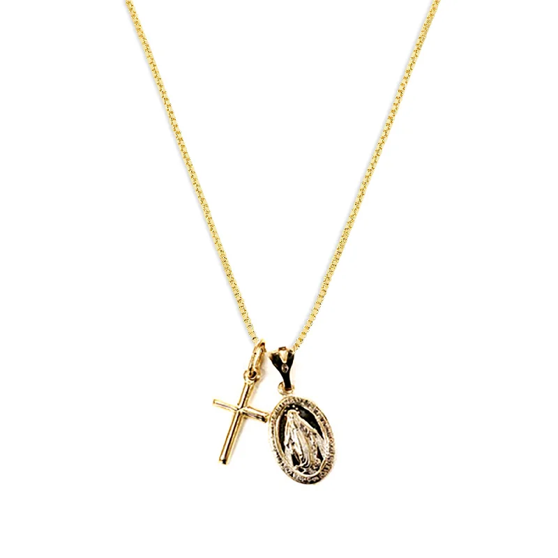 Ladies Necklaces Bold Chain-THE GUADALUPE CROSS NECKLACE