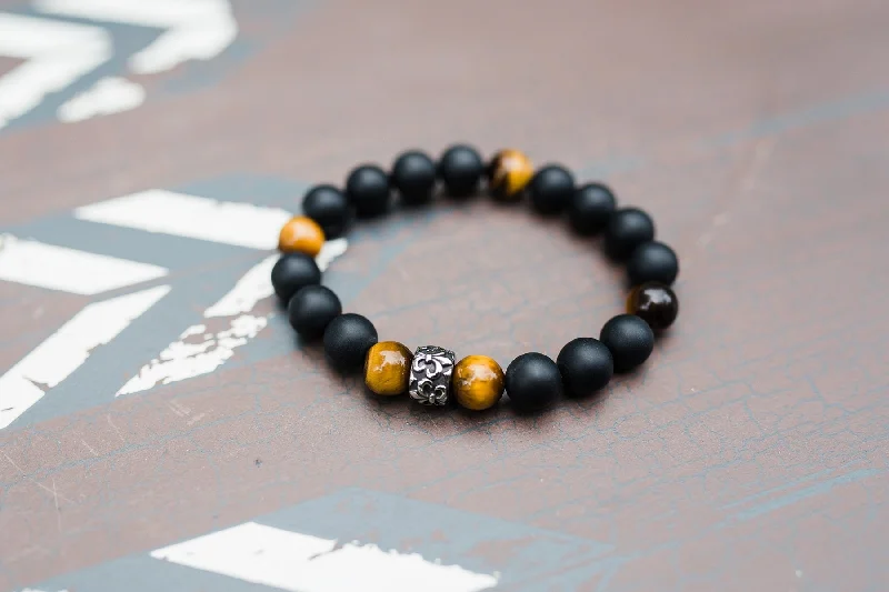 Ladies Swarovski Crystal Bracelets -Tiger Eye Onyx Bracelet