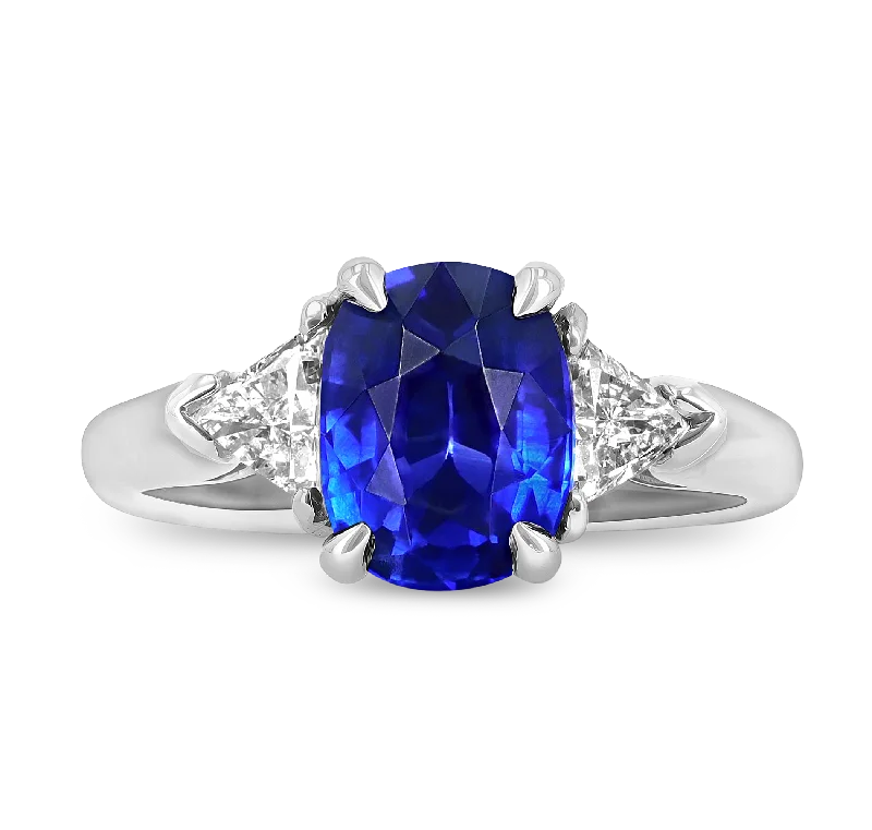 Ladies Edgy Rings -Sapphire Ring, 2.21 carats