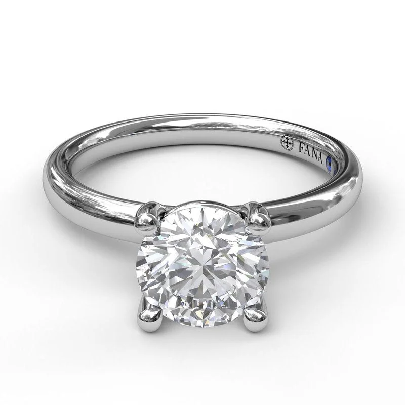 Ladies Engagement Rings with Star Diamond-Classic Round Cut Solitaire Engagement Ring S3842