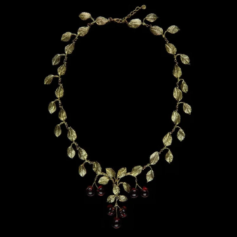 Ladies Necklaces with Petal Drop-Morello Cherry Necklace