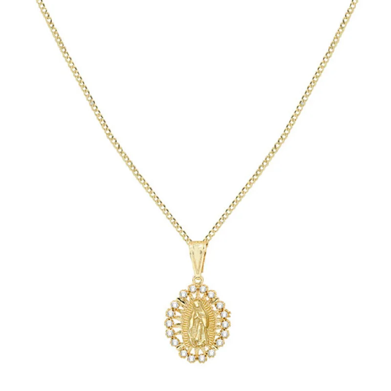 Ladies Necklaces with Aqua Topaz-THE GIA GUADALUPE PENDANT NECKLACE