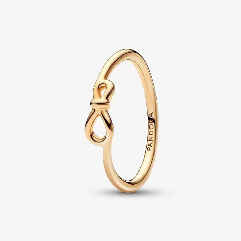 Ladies Playful Rings -PANDORA : Infinity Knot Ring in Gold Plated