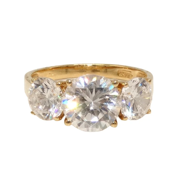 Ladies Urban Rings -14K Gold CZ Ring