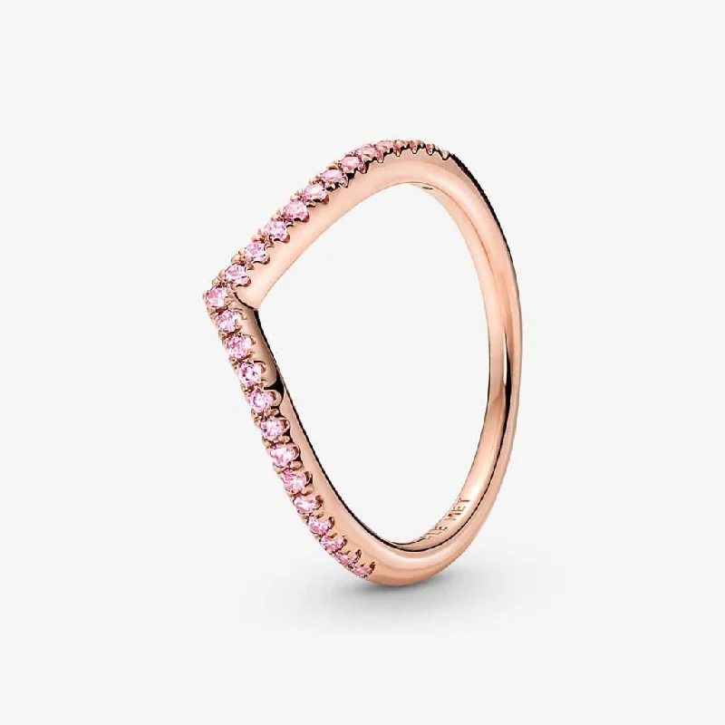 Ladies High-End Rings -PANDORA : Pandora Timeless Wish Sparkling Pink Ring