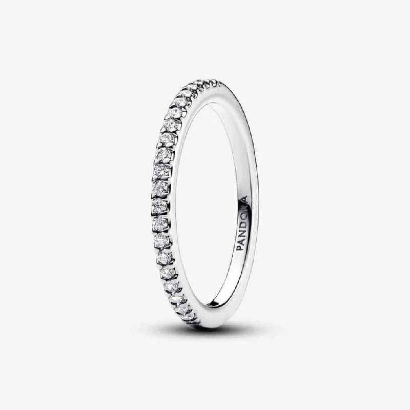 Ladies Engraved Rings -PANDORA : Sparkling Band Ring in Sterling Silver