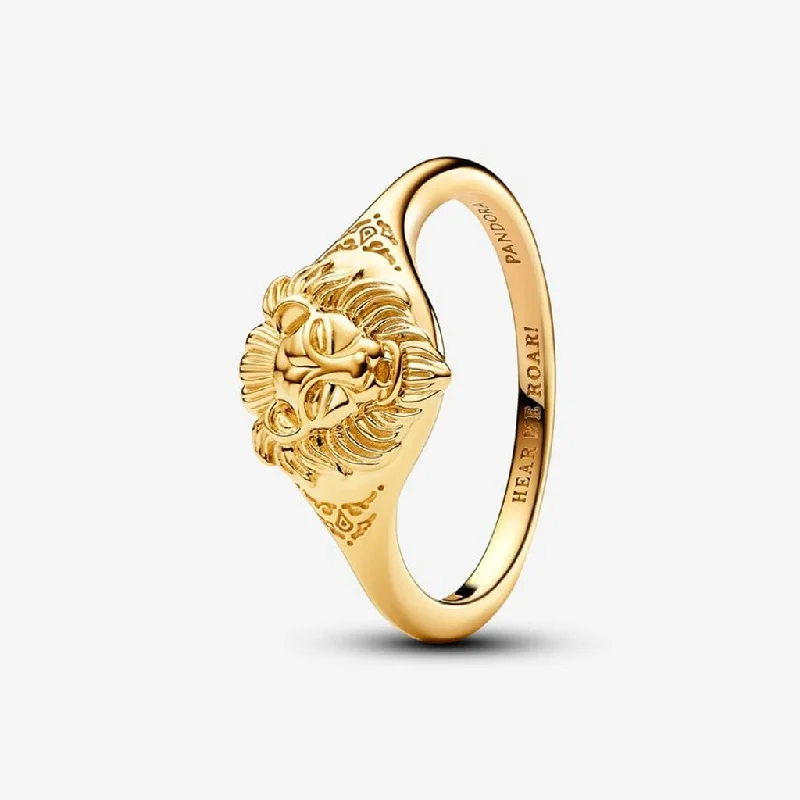 Ladies Quiet Rings -PANDORA : Game Of Thrones Lannister Lion Ring - Gold