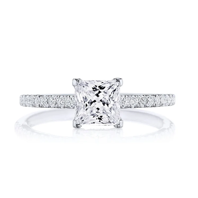 Ladies Engagement Rings Modern Glow-Simply TACORI | Princess Solitaire Engagement Ring 267015PR55