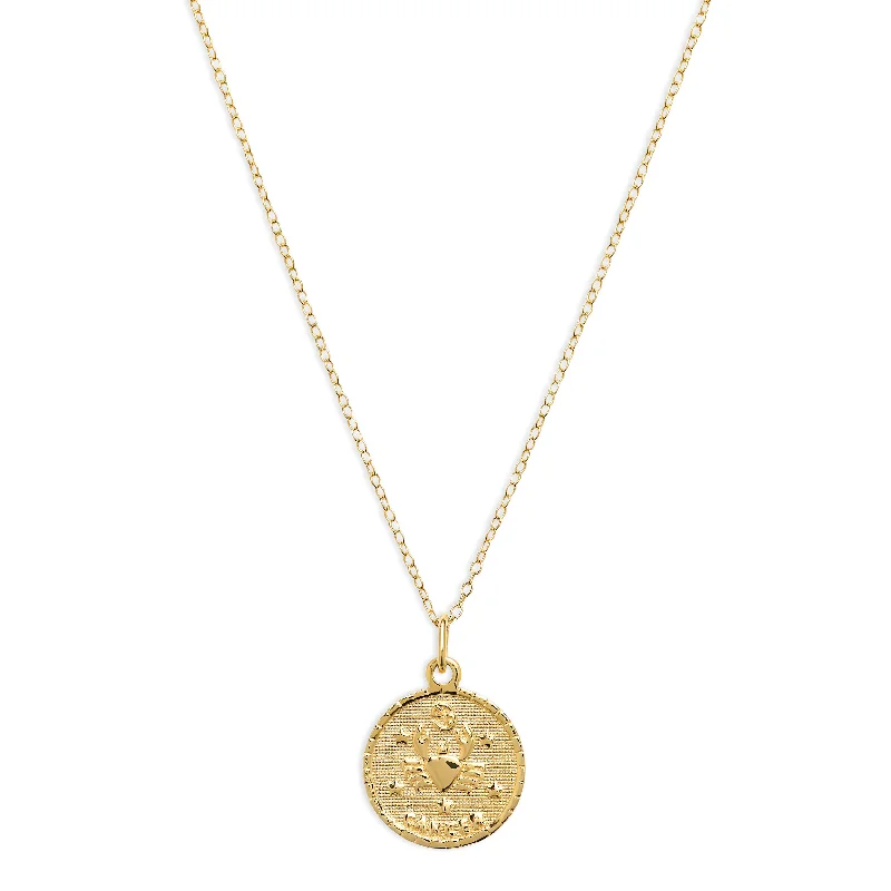 Ladies Necklaces with Heart Glow-THE ZODIAC MEDAL NECKLACE