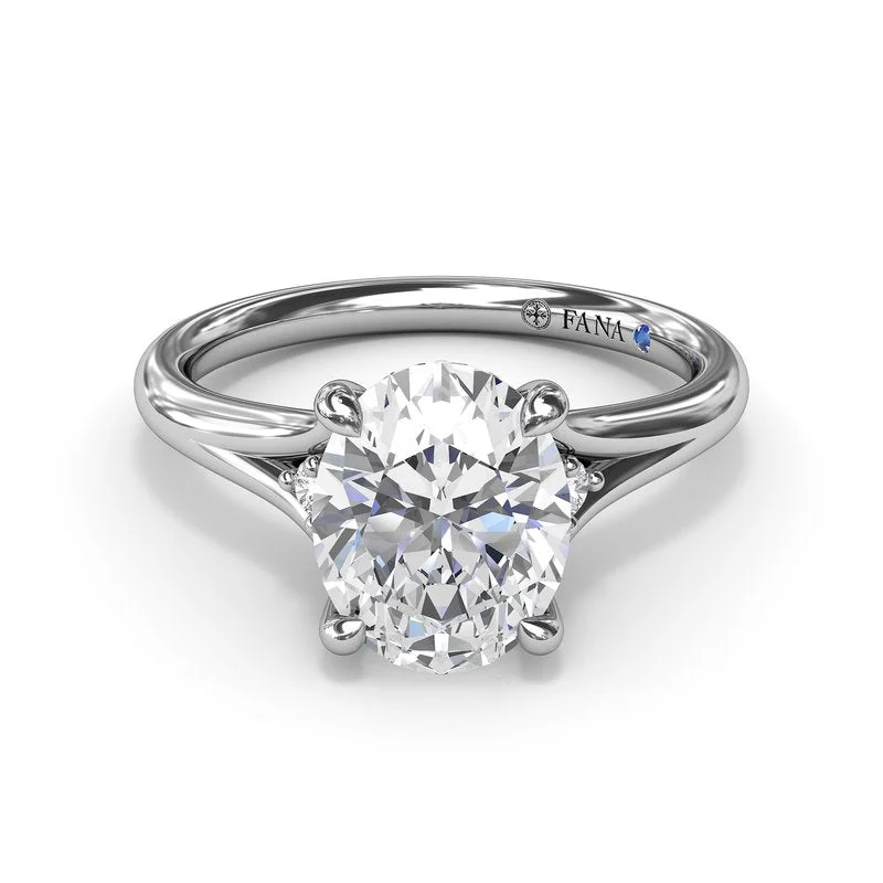 Ladies Engagement Rings with Cavansite Spark-Split Shank Engagement Ring S4188