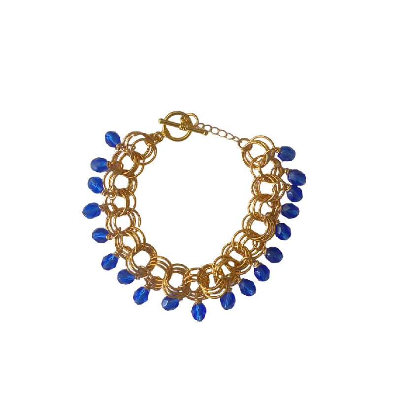 Ladies Vivid Color Bracelets -The Donna Bracelet in Light Cobalt Blue