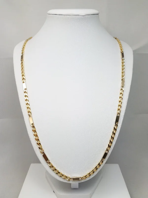 Ladies Necklaces for Explorer Spark-Impressive 18k Two Tone Gold Fancy Link Chain 26.25" Necklace