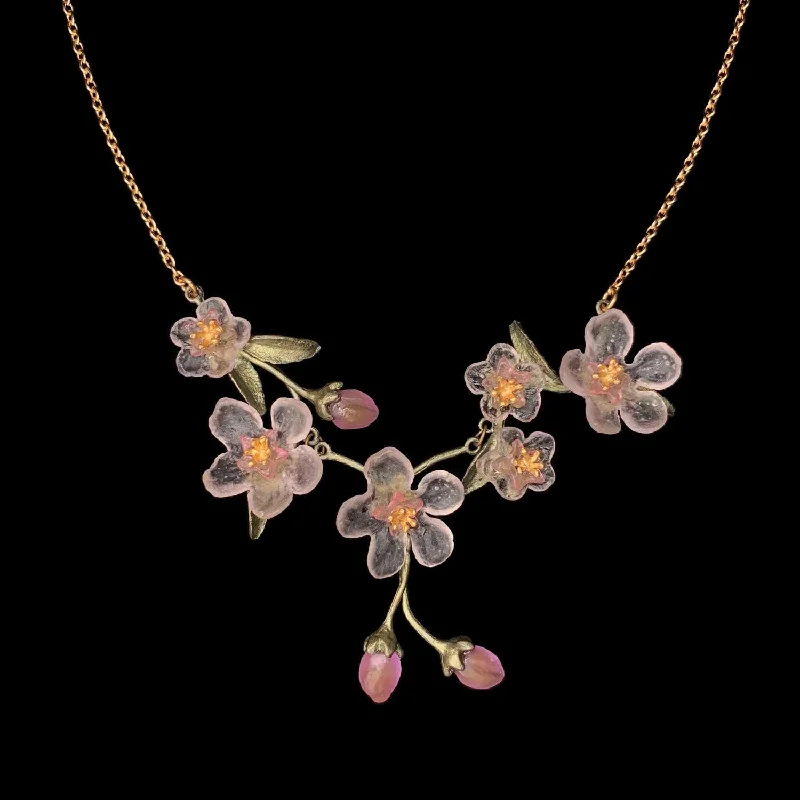 Ladies Necklaces with Green Zoisite-Peach Blossom Necklace - Statement