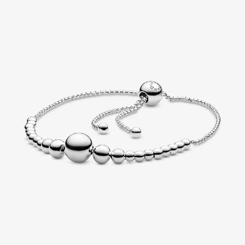 Ladies Solitaire Rings -PANDORA : String of Beads Slider Bracelet