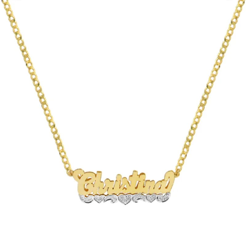 Ladies Necklaces for Mentor Love-THE CLASSIC CUT HEART NAMEPLATE NECKLACE