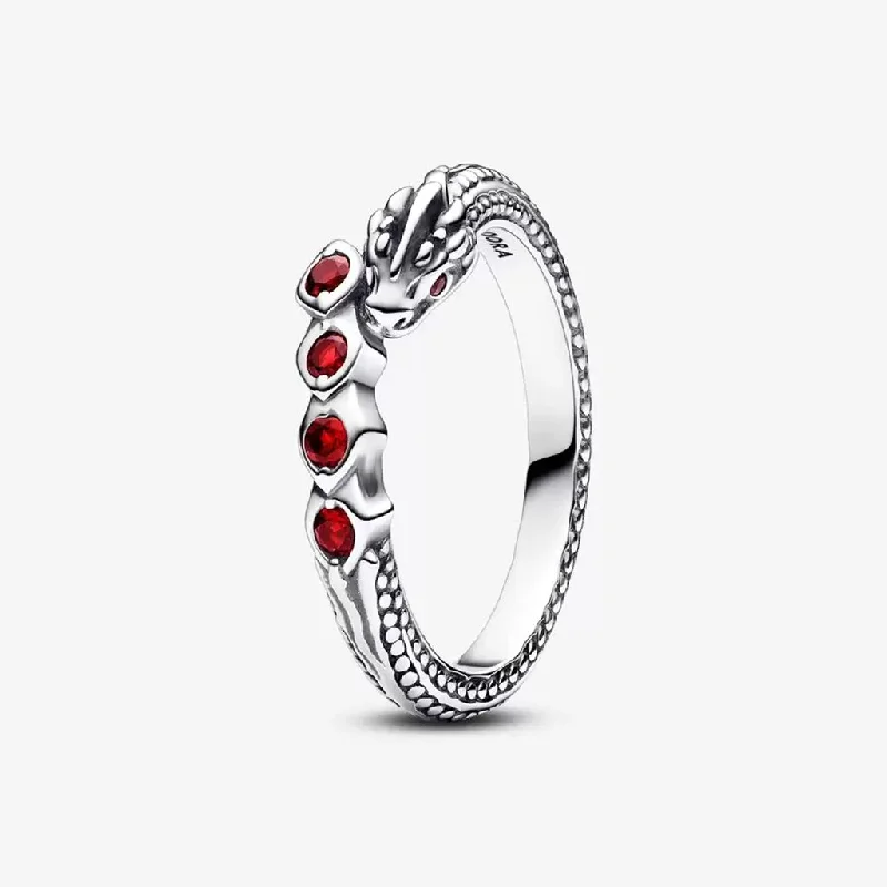 Ladies Nature-Inspired Rings -PANDORA : Game of Thrones Dragon Sparkling Ring in  Sterling silver