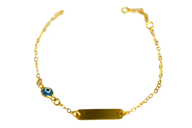 Ladies 22K Gold Bracelets -18k Lucky Eye Baby Bracelet