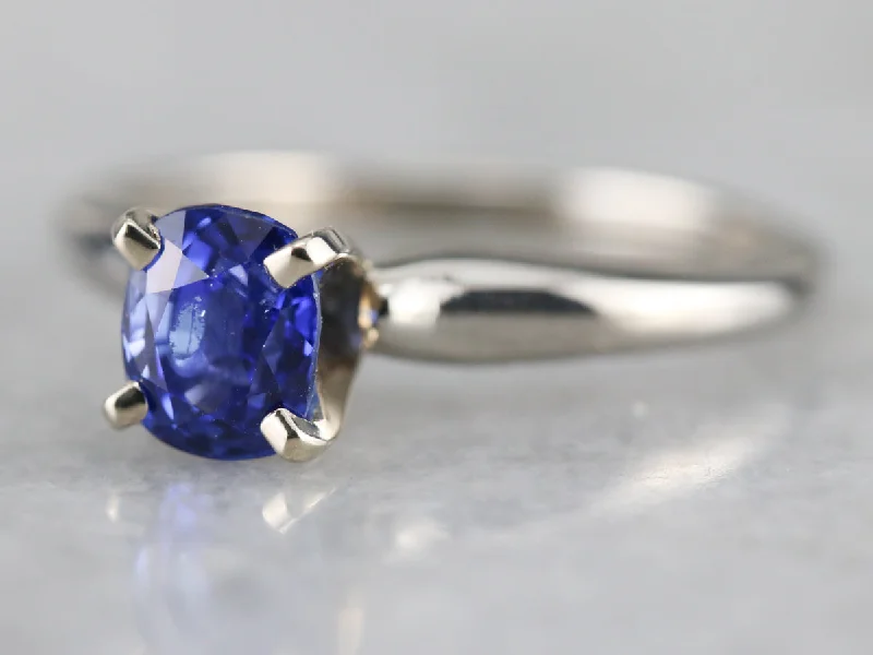 Ladies Engagement Rings Artisan Glow-Sapphire Solitaire Engagement Ring