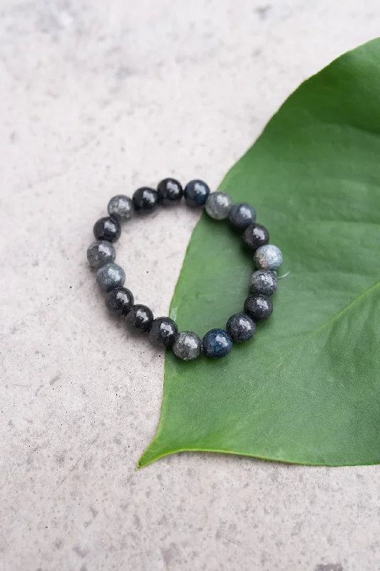 Ladies Tennis Style Bracelets -Glass Dark Grey Bracelet