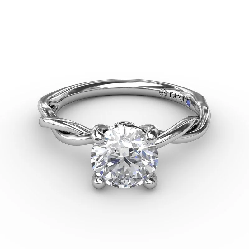 Ladies Engagement Rings with Astrophyllite Glow-Elegantly Twisted Engagement Ring S4064