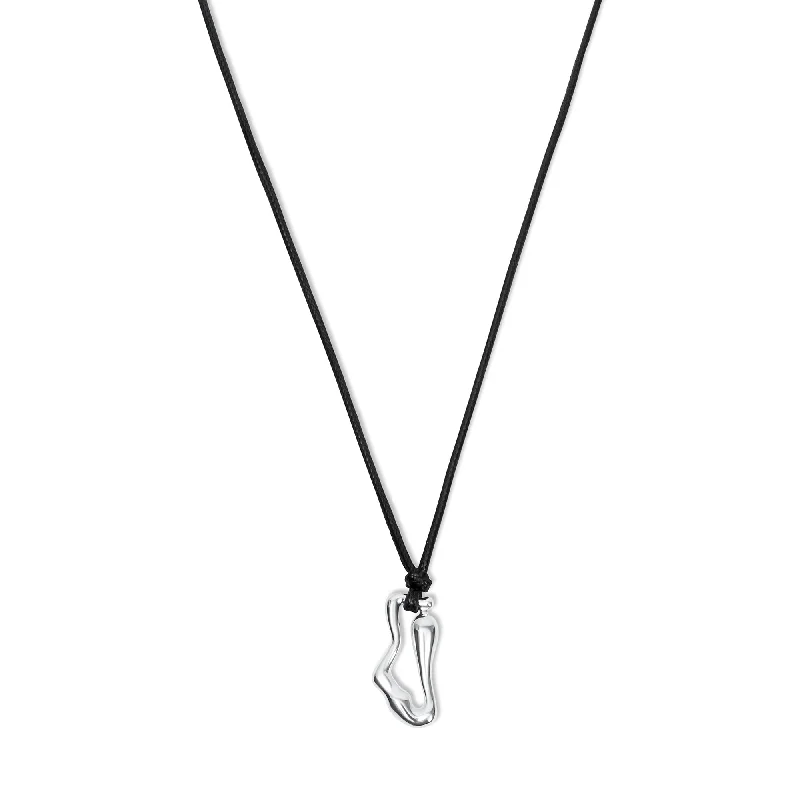 Ladies Necklaces with Smoky Labradorite-THE KYLIA CORD PENDANT NECKLACE