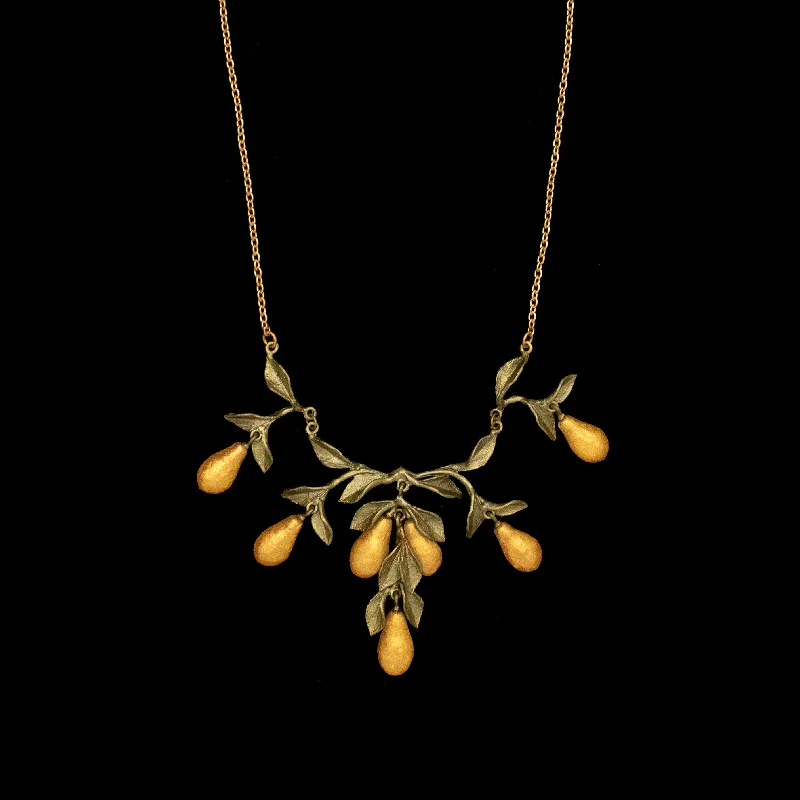 Ladies Necklaces Clean Glow-Golden Pear Necklace