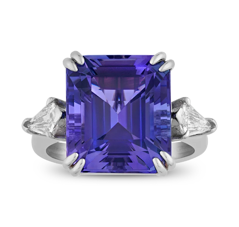 Ladies Swarovski Rings -Tanzanite Ring, 11.40 carats