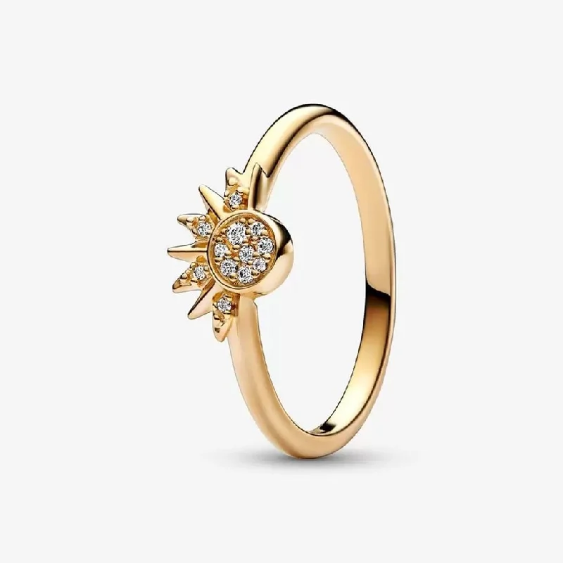 Ladies Balance Rings -PANDORA : Celestial Sparkling Sun Ring