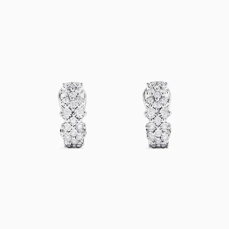 Ladies Earrings for Dance Glow-925 Sterling Silver Diamond Earrings, 0.33 TCW