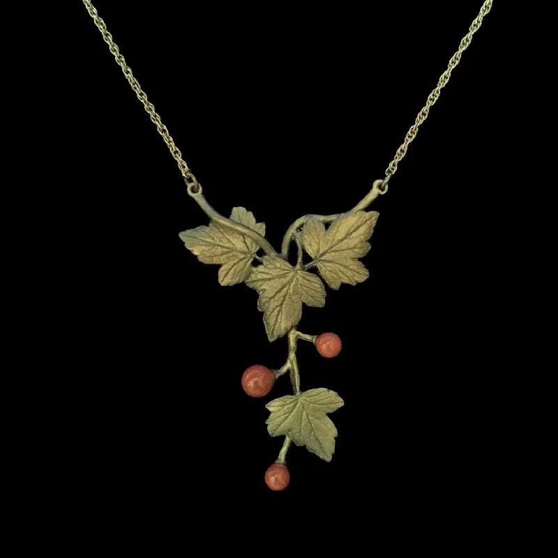 Ladies Necklaces Fine Link-Gooseberry Necklace - Y Drop