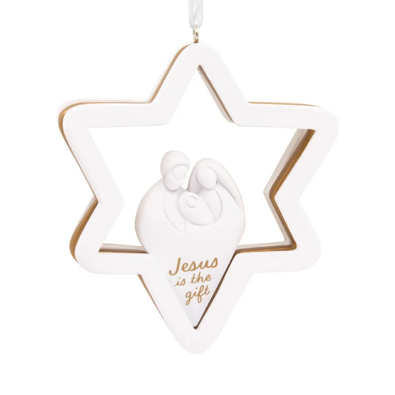 Ladies Matte Rings -DaySpring Jesus Is the Gift Star Hallmark Ornament