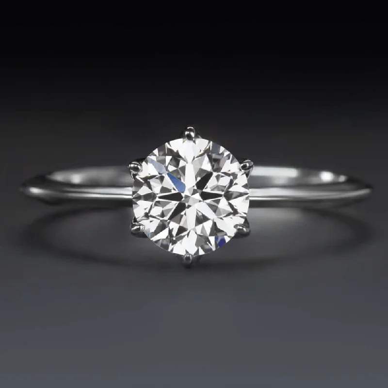 Ladies Engagement Rings Tension Spark-3/4 CARAT LAB CREATED DIAMOND ENGAGEMENT RING D-E VVS-VS IDEAL ROUND SOLITAIRE