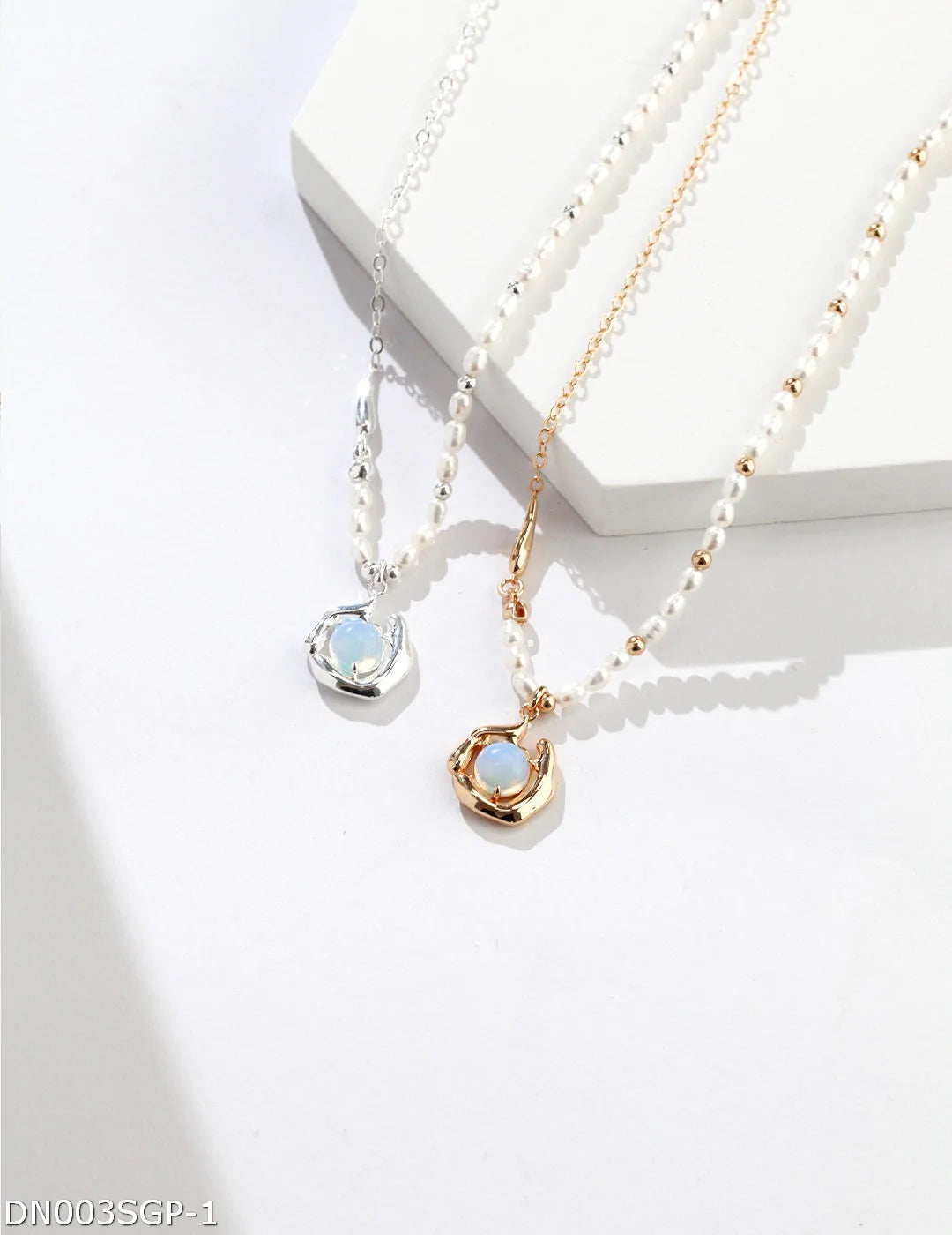 Ladies Necklaces for Fancy Nights-Natural pearl opal necklace