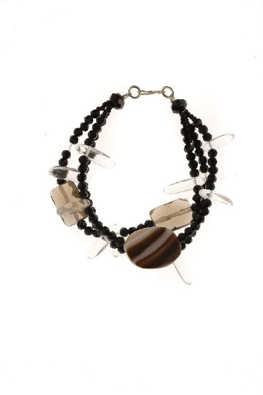 Ladies Astrology Bead Bracelets -Smoky Quartz Agate Bracelet