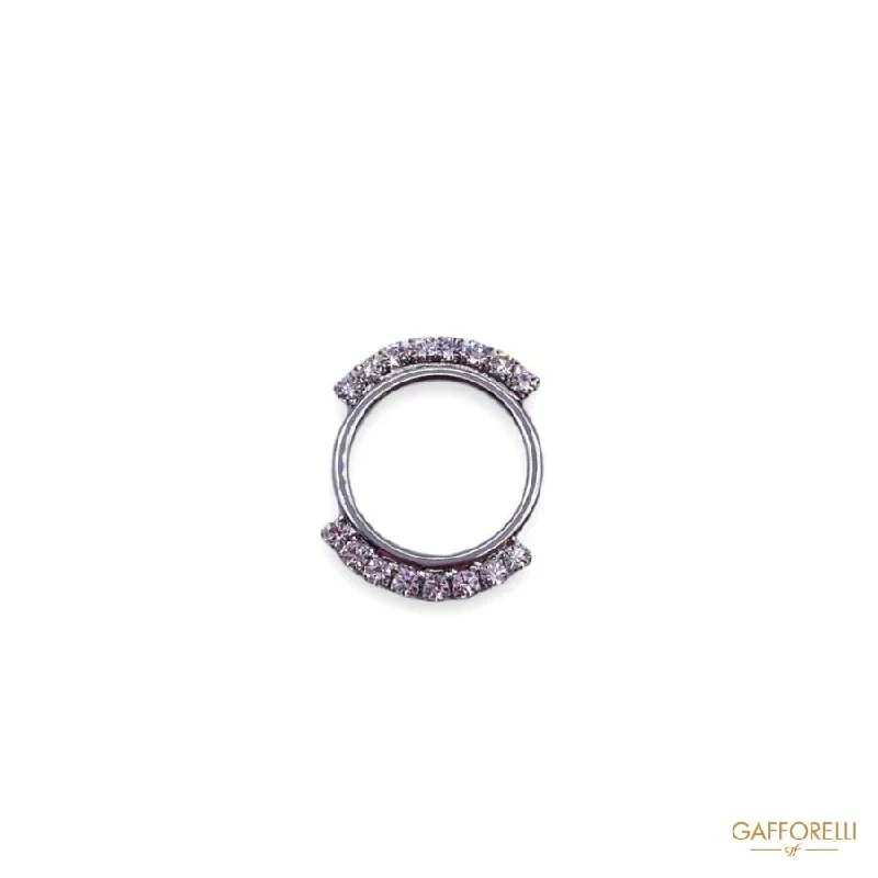 Ladies Modern Rings -Metal Ring with Rhinestones 3998 - Gafforelli Srl