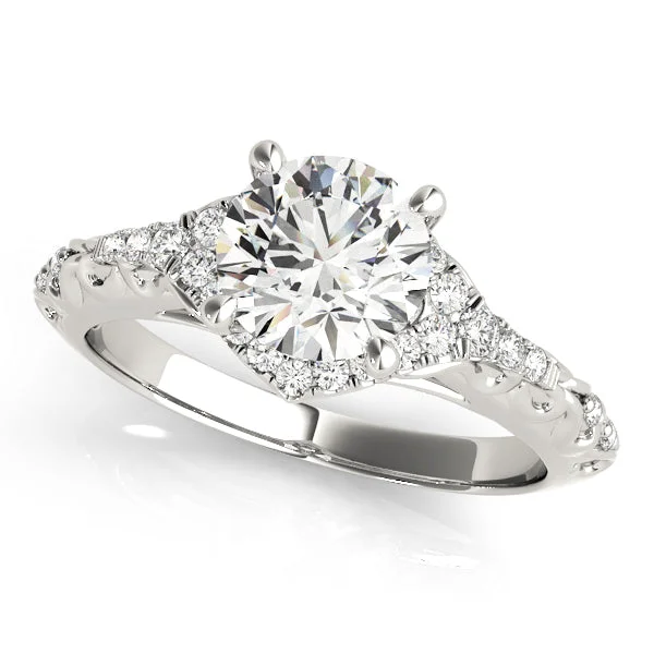 Ladies Engagement Rings with Axinite Spark-14k Vintage Engagement Ring