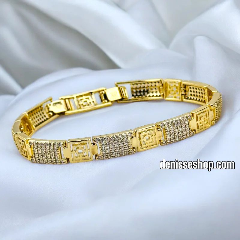 Ladies Flower Wreath Bracelets -14K GOLD DESIGN / DIAMOND BRACELET BR639