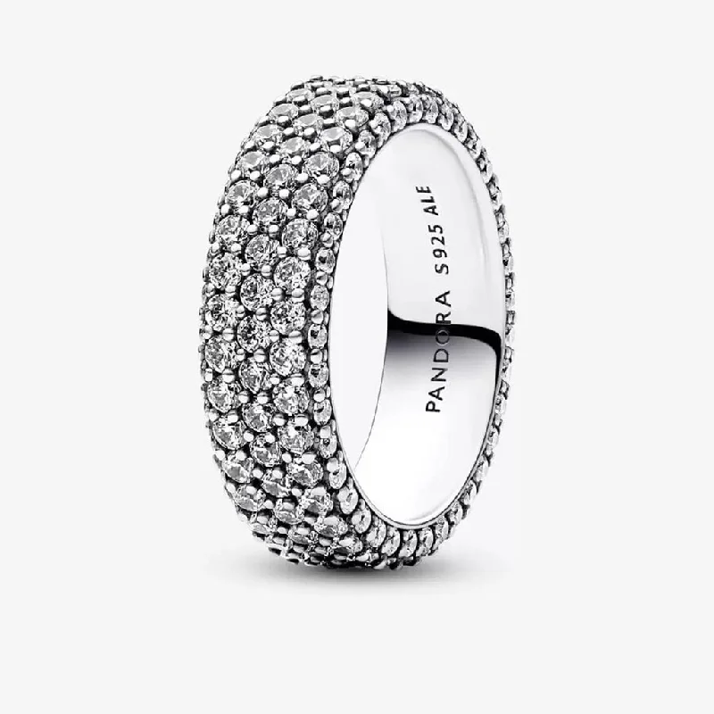 Ladies Happiness Rings -PANDORA : Pandora Timeless Pavé Triple-row Ring