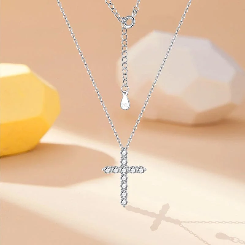 Ladies Necklaces for Leader Shine-zircon cross pendant  necklace