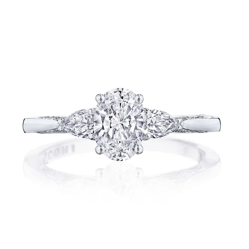 Ladies Engagement Rings with Rosasite Glow-Simply TACORI | Oval 3-Stone Engagement Ring 2668OV7X5