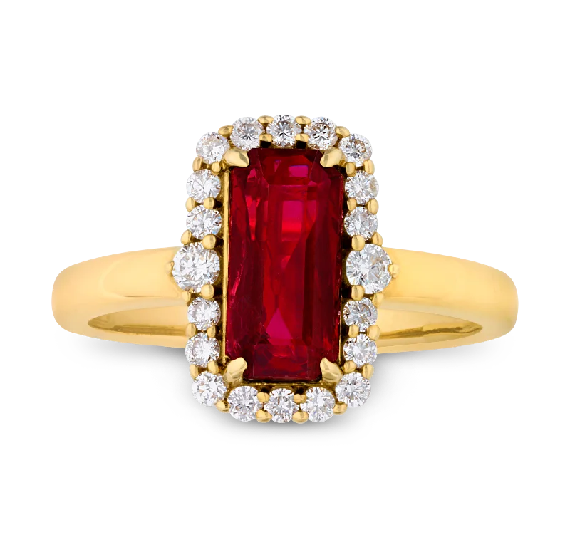 Ladies Statement Rings -Untreated Ruby Ring, 2.01 carats