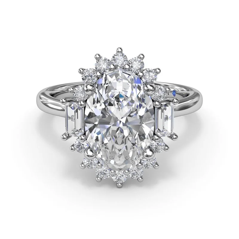 Ladies Engagement Rings with Scapolite Glow-Modern Edge Diamond Engagement Ring S4224