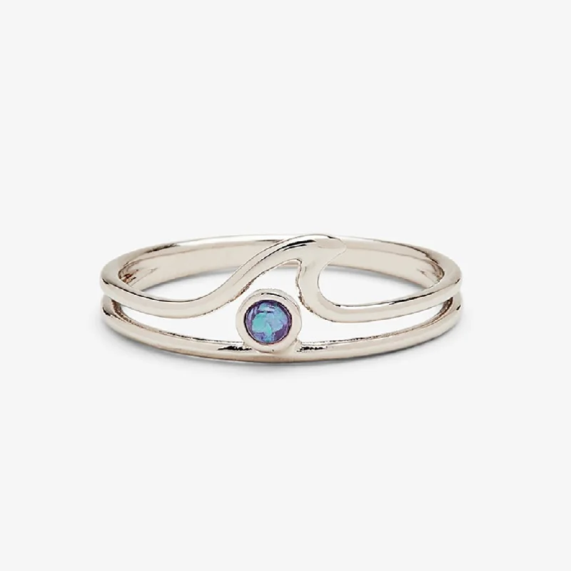 Ladies Marquise Cut Rings -Pura Vida : Opal Wave Ring