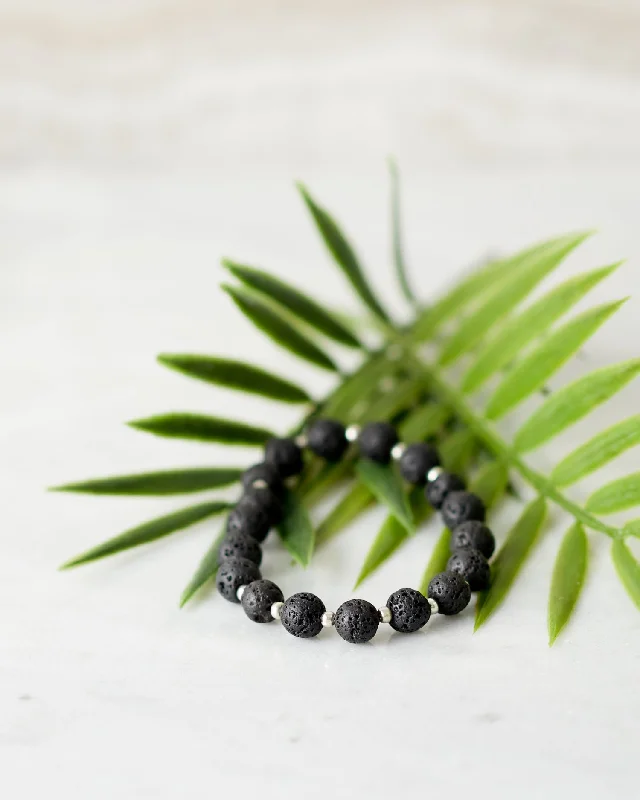 Ladies Extravagant Bracelets -Lava Bead Bracelet