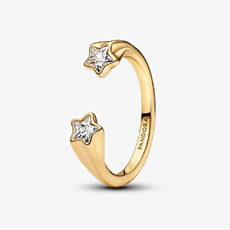 Ladies Strength Rings -PANDORA : Shooting Stars Open Ring