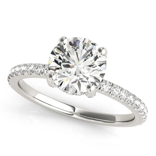 Ladies Engagement Rings Affordable Spark-14K Engagement Ring with Diamond Crown