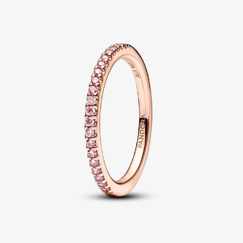 Ladies Christmas Rings -PANDORA : Sparkling Pink Band Ring