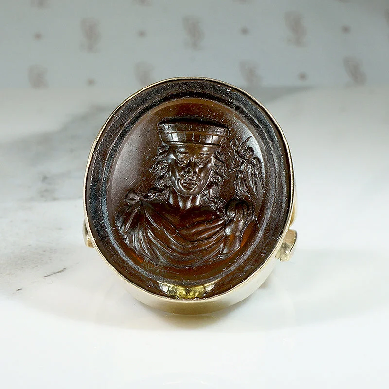 Ladies Signature Rings -Renaissance Man & Archangel Micheal Intaglio Ring